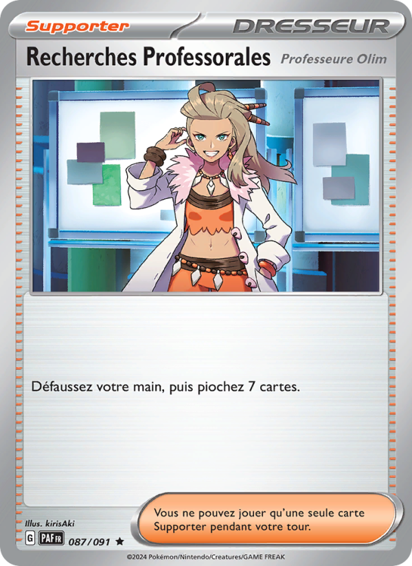Recherches Professorales 087 — Destinées de Paldea (French Pokémon TCG card)