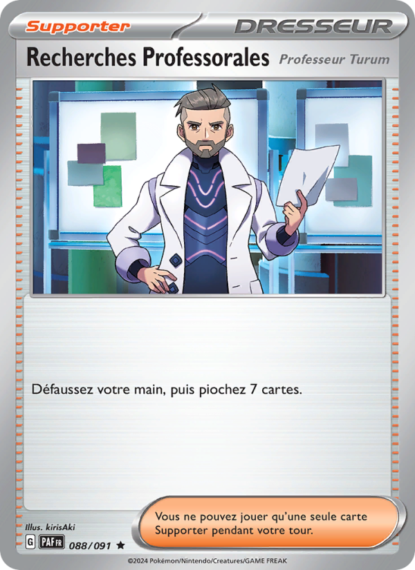 Recherches Professorales 088 — Destinées de Paldea (French Pokémon TCG card)