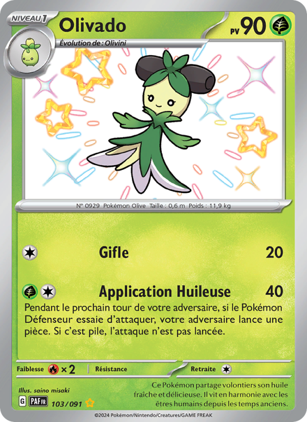 Olivado 103 — Destinées de Paldea (French Pokémon TCG card)