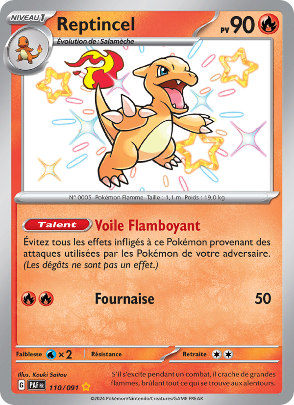 Reptincel 110 — Destinées de Paldea (French Pokémon TCG card)