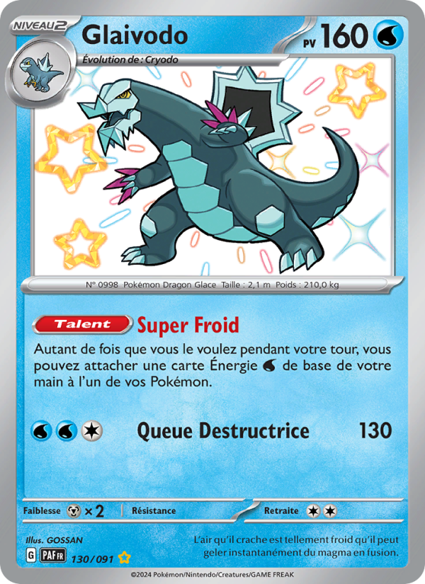 Glaivodo 130 — Destinées de Paldea (French Pokémon TCG card)