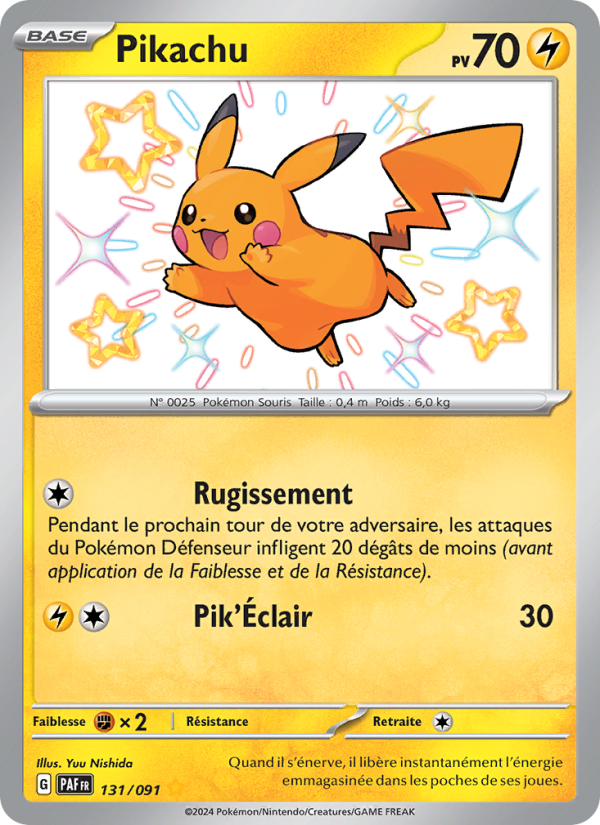 Pikachu 131 — Destinées de Paldea (French Pokémon TCG card)