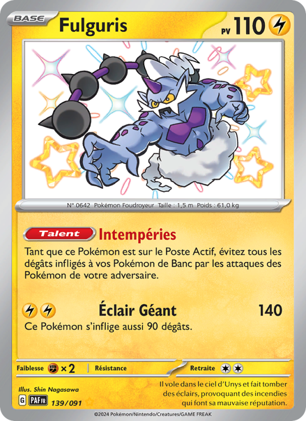 Fulguris 139 — Destinées de Paldea (French Pokémon TCG card)