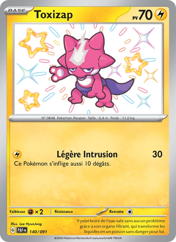 Toxizap 140 — Destinées de Paldea (French Pokémon TCG card)