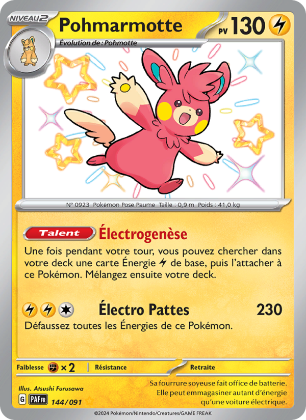 Pohmarmotte 144 — Destinées de Paldea (French Pokémon TCG card)
