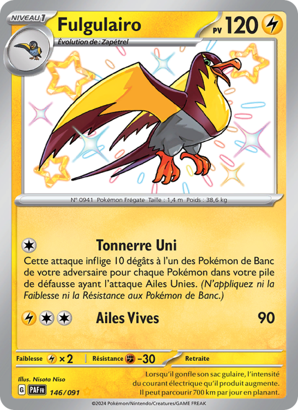 Fulgulairo 146 — Destinées de Paldea (French Pokémon TCG card)