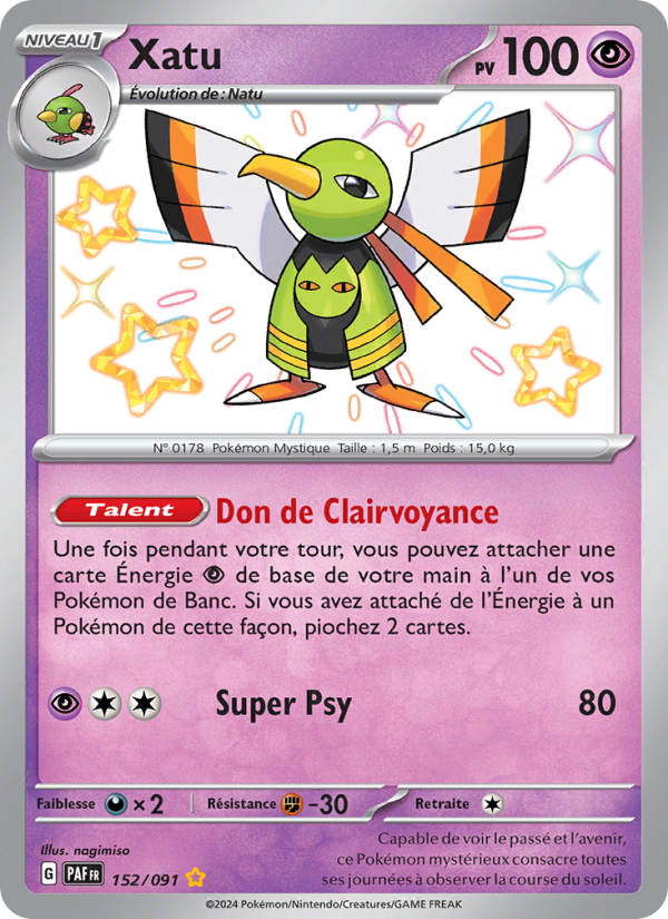 Xatu 152 — Destinées de Paldea (French Pokémon TCG card)