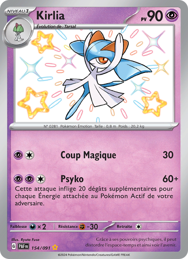 Kirlia 154 — Destinées de Paldea (French Pokémon TCG card)