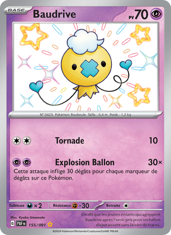 Baudrive 155 — Destinées de Paldea (French Pokémon TCG card)