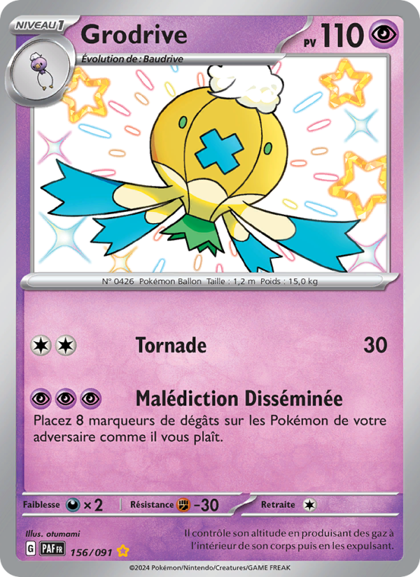Grodrive 156 — Destinées de Paldea (French Pokémon TCG card)