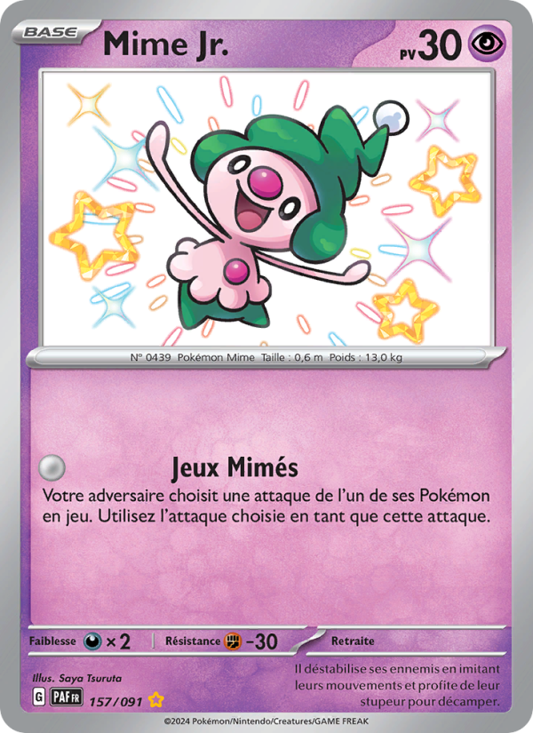 Mime Jr. 157 — Destinées de Paldea (French Pokémon TCG card)