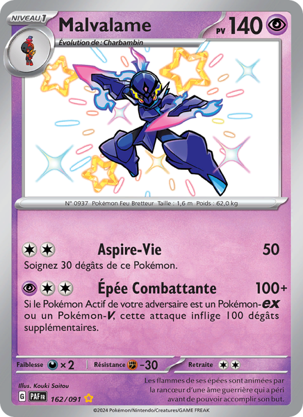 Malvalame 162 — Destinées de Paldea (French Pokémon TCG card)