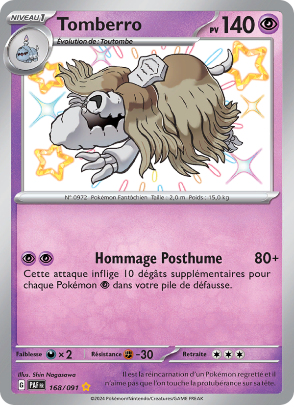 Tomberro 168 — Destinées de Paldea (French Pokémon TCG card)