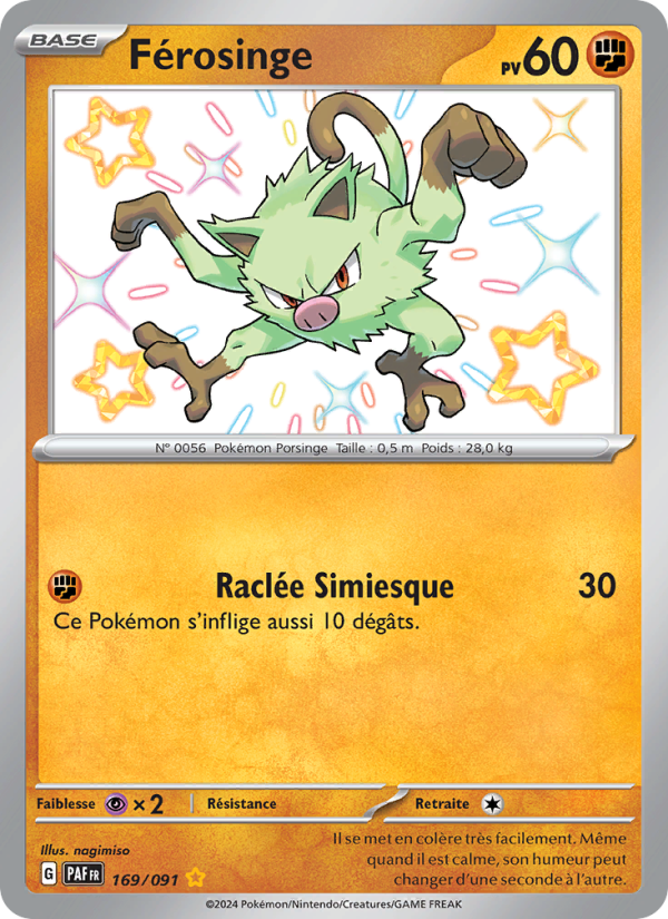 Férosinge 169 — Destinées de Paldea (French Pokémon TCG card)