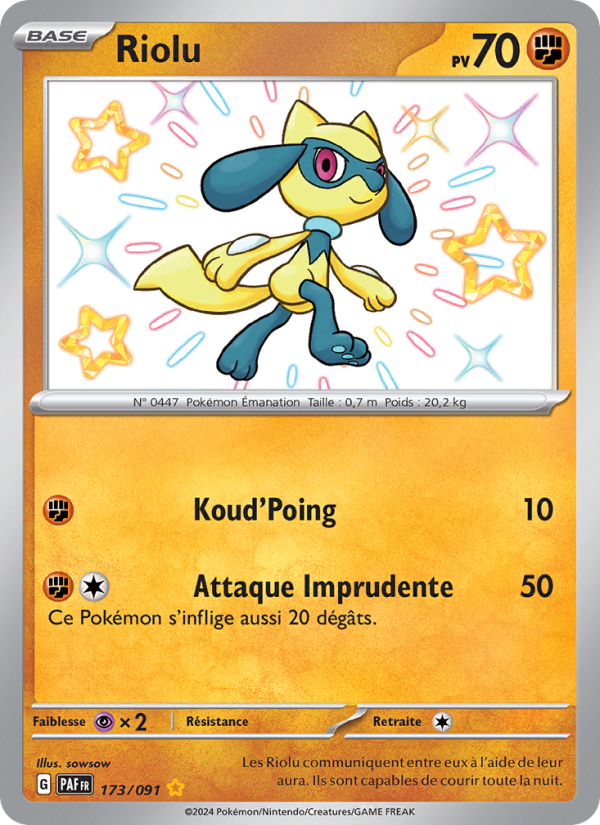 Riolu 173 — Destinées de Paldea (French Pokémon TCG card)