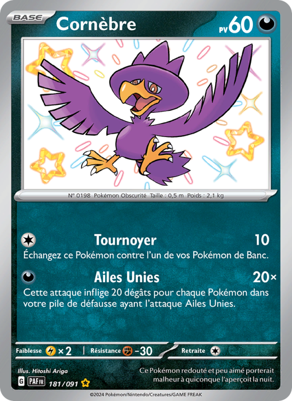 Cornèbre 181 — Destinées de Paldea (French Pokémon TCG card)