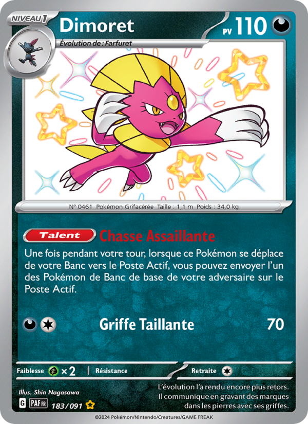 Dimoret 183 — Destinées de Paldea (French Pokémon TCG card)