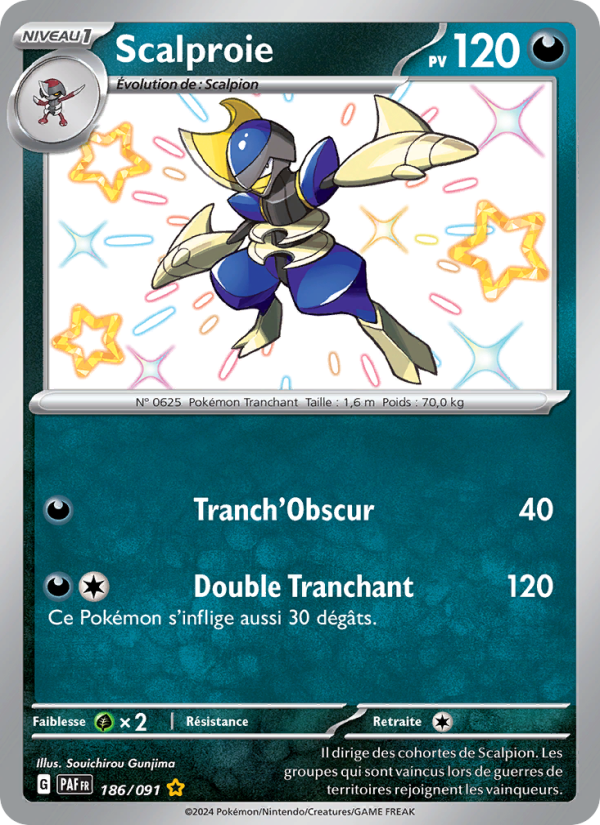 Scalproie 186 — Destinées de Paldea (French Pokémon TCG card)