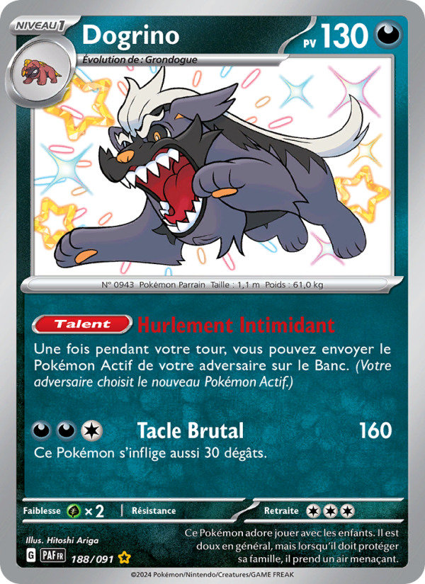 Dogrino 188 — Destinées de Paldea (French Pokémon TCG card)