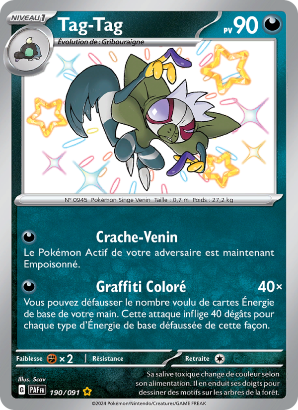 Tag-Tag 190 — Destinées de Paldea (French Pokémon TCG card)