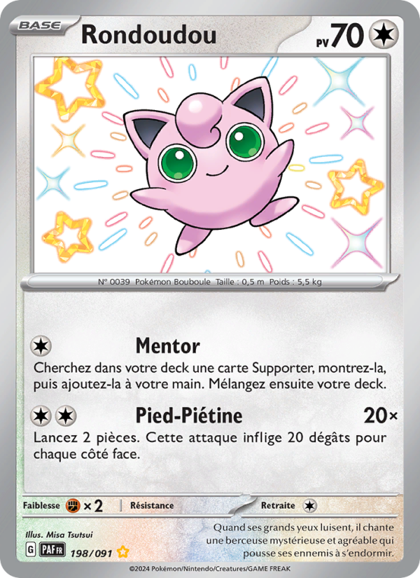 Rondoudou 198 — Destinées de Paldea (French Pokémon TCG card)