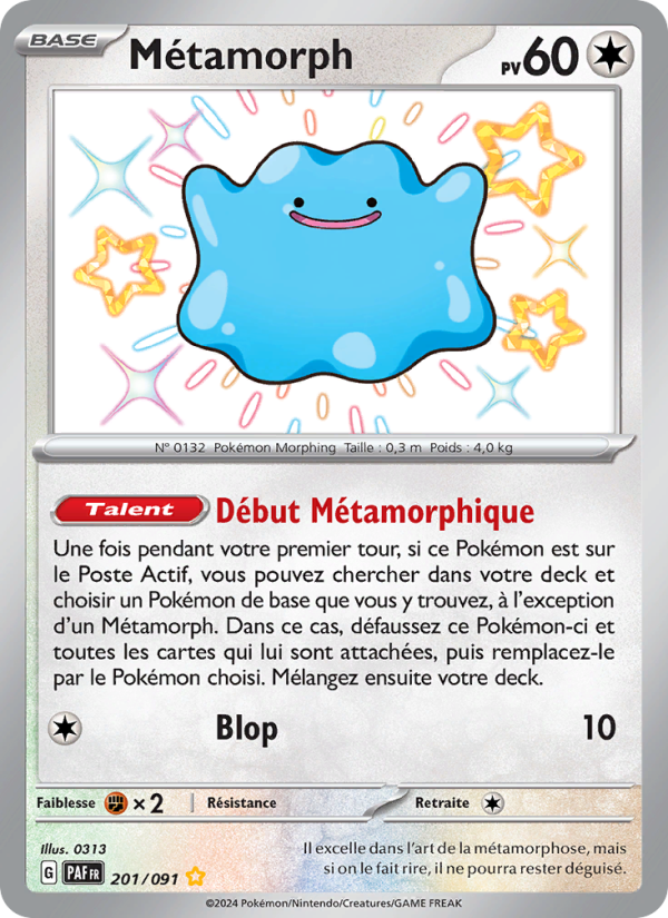 Métamorph 201 — Destinées de Paldea (French Pokémon TCG card)