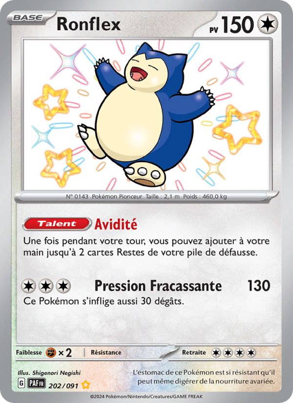 Ronflex 202 — Destinées de Paldea (French Pokémon TCG card)