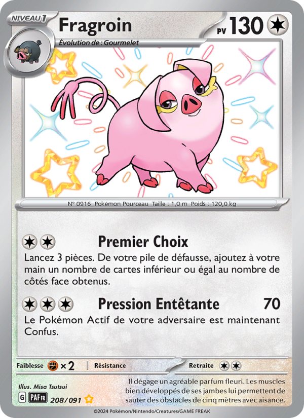 Fragroin 208 — Destinées de Paldea (French Pokémon TCG card)