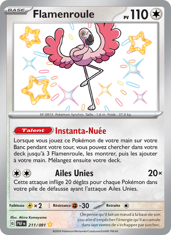 Flamenroule 211 — Destinées de Paldea (French Pokémon TCG card)