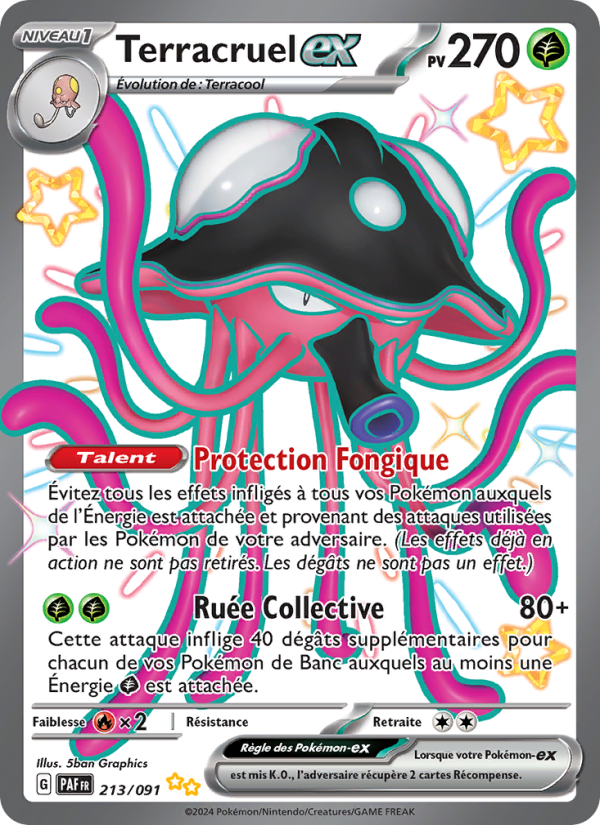 Terracruel-ex 213 — Destinées de Paldea (French Pokémon TCG card)