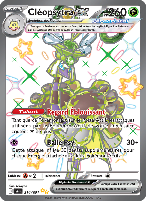 Cléopsytra-ex 214 — Destinées de Paldea (French Pokémon TCG card)