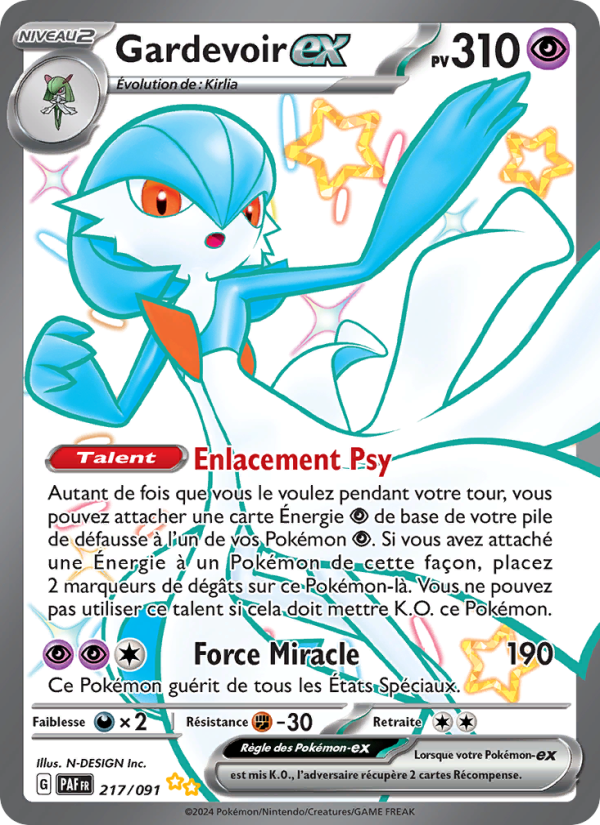 Gardevoir-ex 217 — Destinées de Paldea (French Pokémon TCG card)