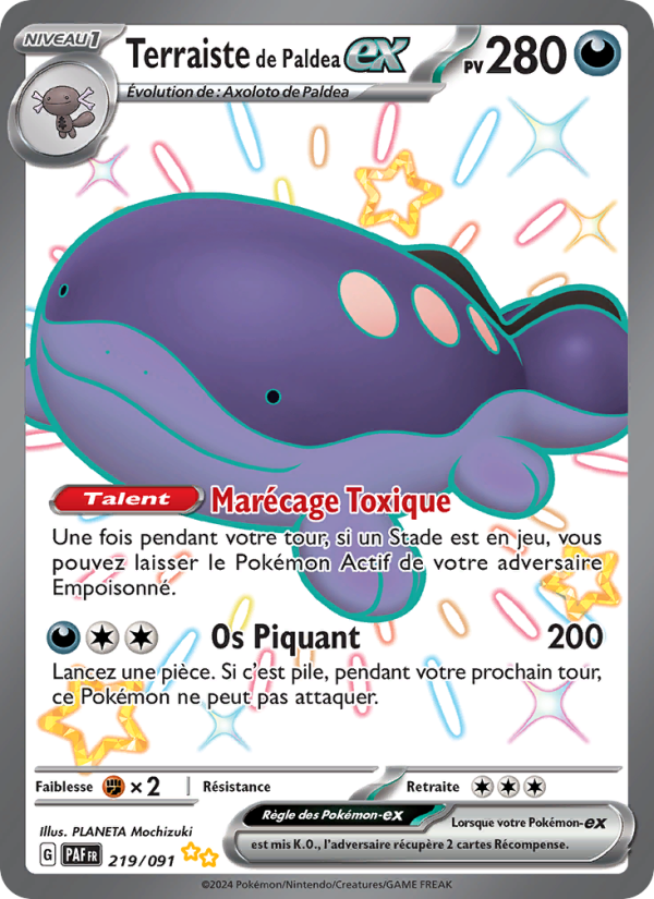 Terraiste de Paldea-ex 219 — Destinées de Paldea (French Pokémon TCG card)