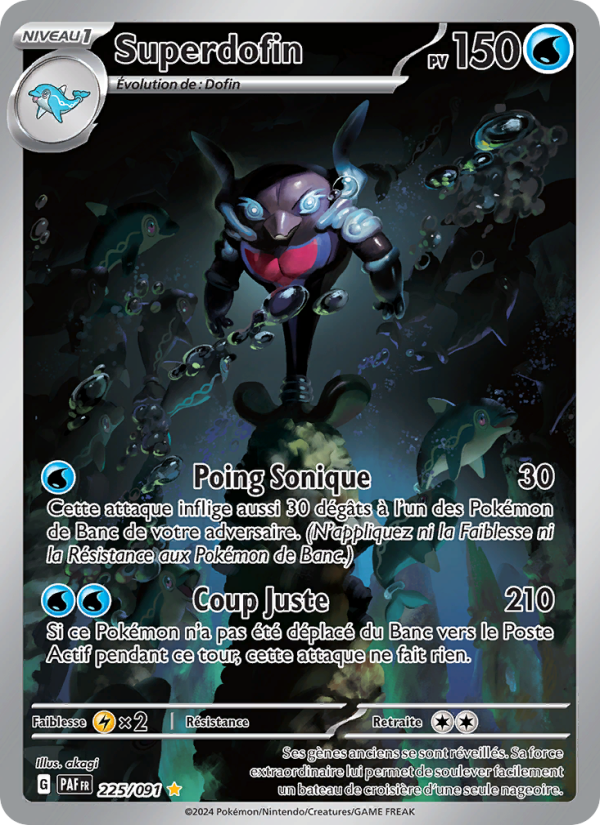 Superdofin 225 — Destinées de Paldea (French Pokémon TCG card)