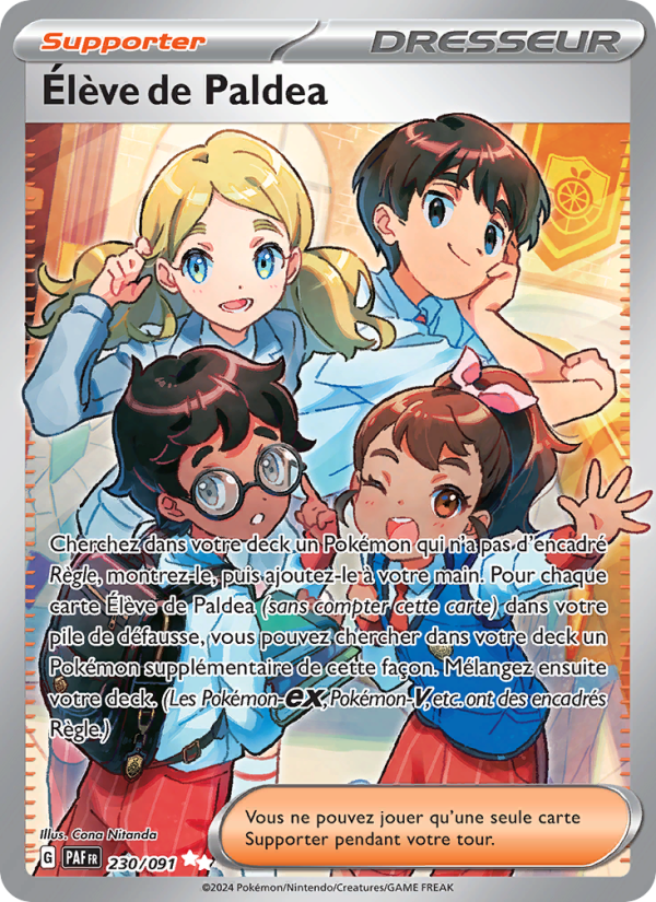 Élève de Paldea 230 — Destinées de Paldea (French Pokémon TCG card)