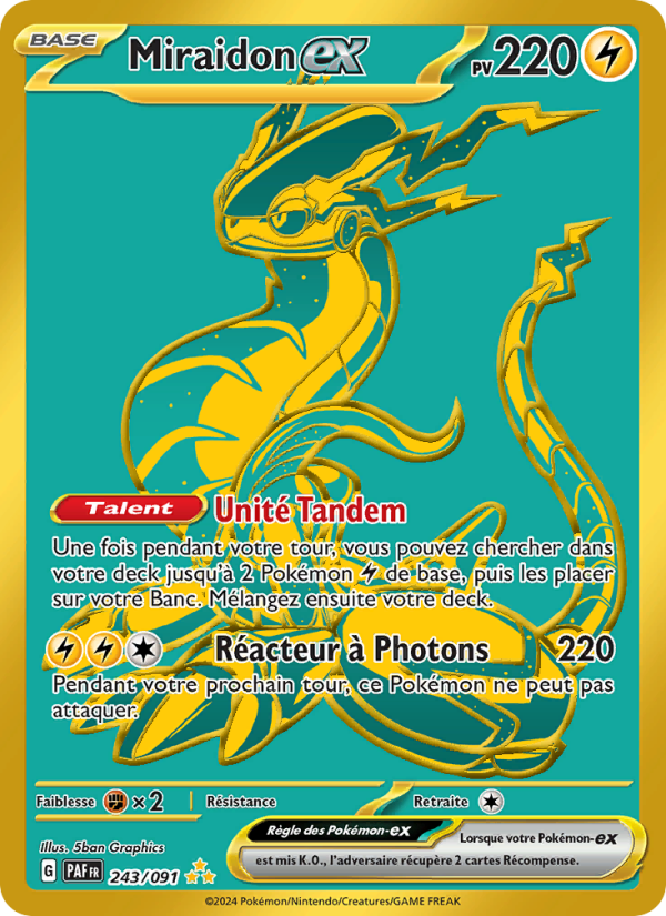 Miraidon-ex 243 — Destinées de Paldea (French Pokémon TCG card)