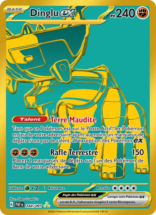 Dinglu-ex 244 — Destinées de Paldea (French Pokémon TCG card)