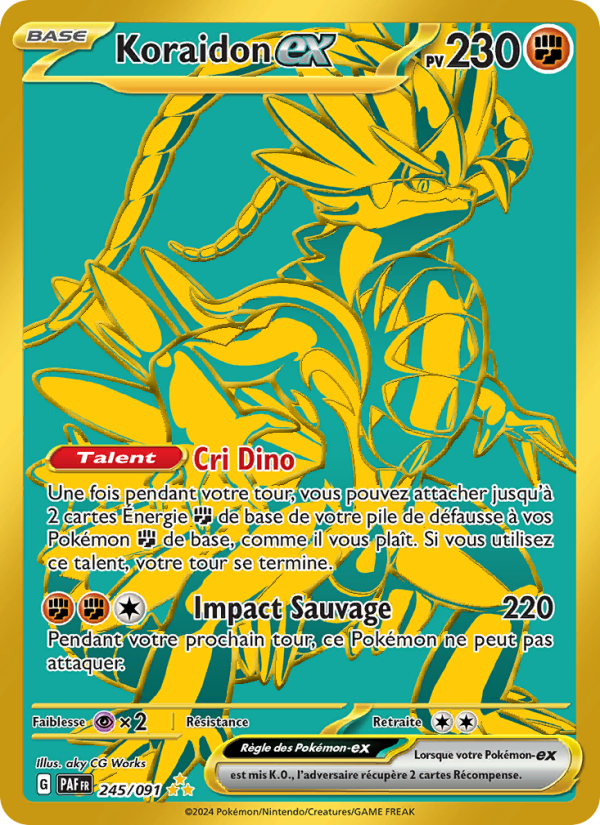 Koraidon-ex 245 — Destinées de Paldea (French Pokémon TCG card)