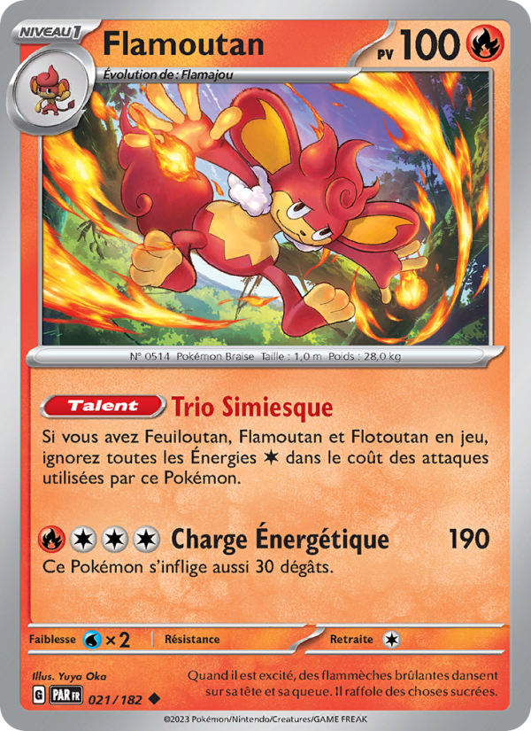 Flamoutan 021 — Faille Paradoxe (French Pokémon TCG card)