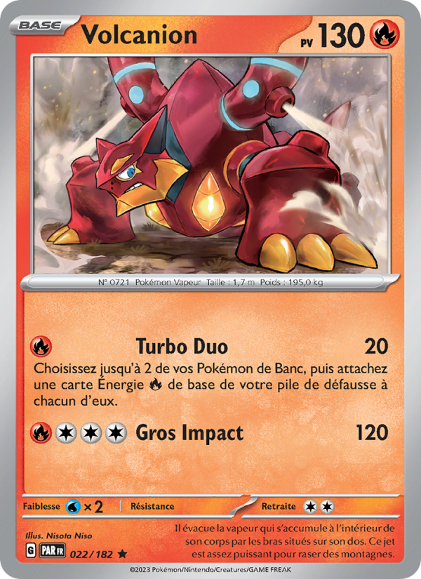 Volcanion 022 — Faille Paradoxe (French Pokémon TCG card)