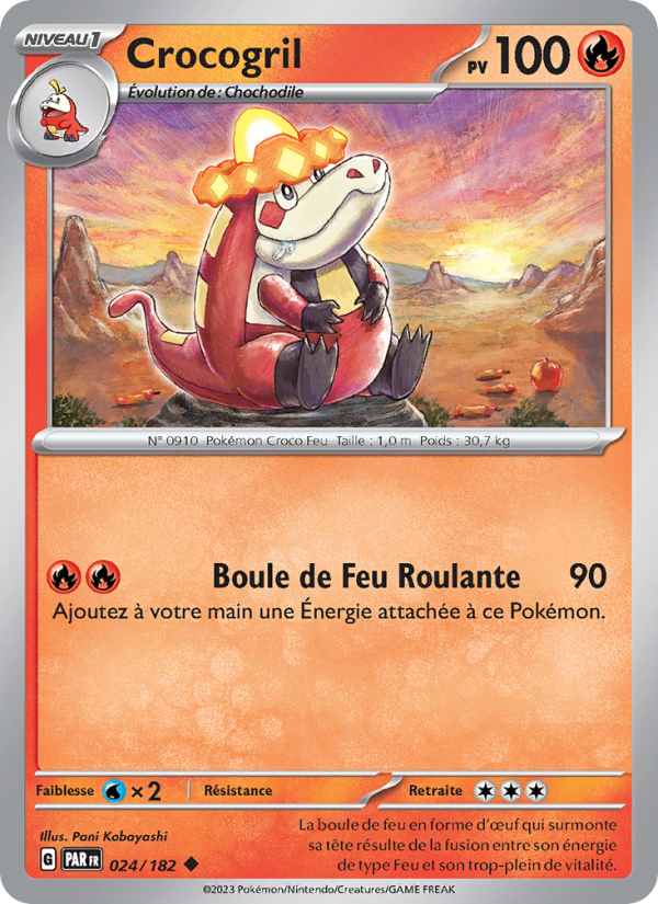 Crocogril 024 — Faille Paradoxe (French Pokémon TCG card)