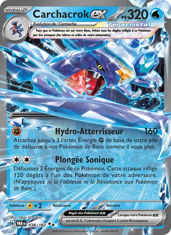 Carchacrok-ex 038 — Faille Paradoxe (French Pokémon TCG card)