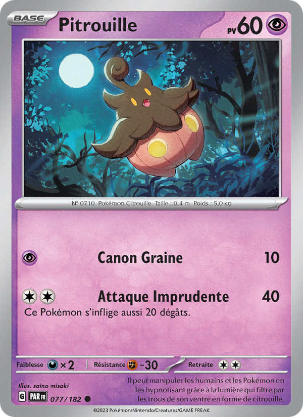 Pitrouille 077 — Faille Paradoxe (French Pokémon TCG card)