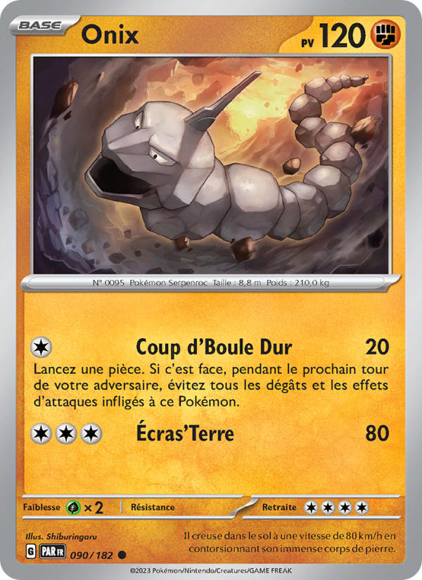 Onix 090 — Faille Paradoxe (French Pokémon TCG card)