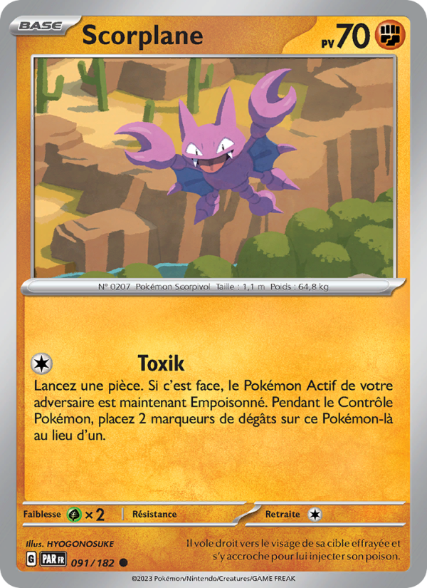 Scorplane 091 — Faille Paradoxe (French Pokémon TCG card)
