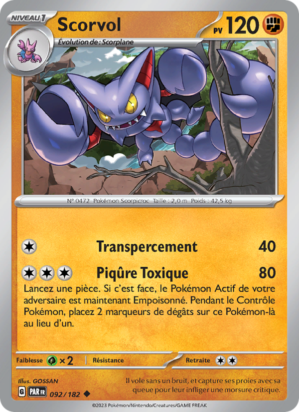 Scorvol 092 — Faille Paradoxe (French Pokémon TCG card)