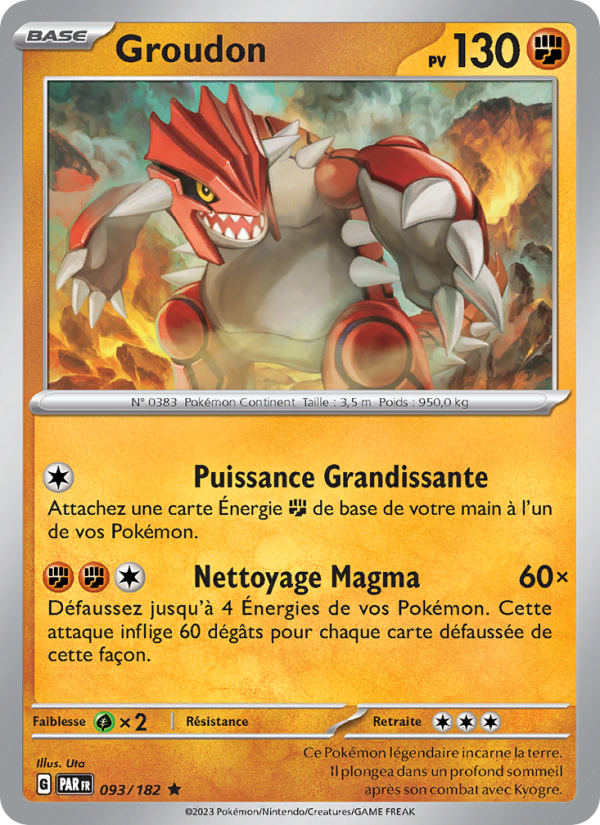 Groudon 093 — Faille Paradoxe (French Pokémon TCG card)
