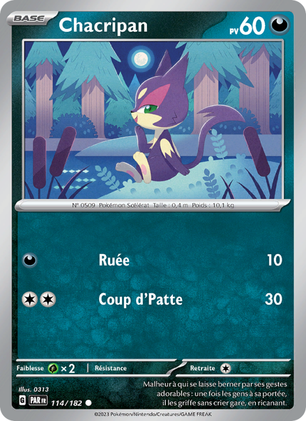 Chacripan 114 — Faille Paradoxe (French Pokémon TCG card)