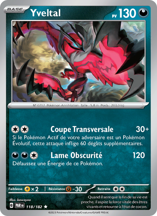 Yveltal 118 — Faille Paradoxe (French Pokémon TCG card)