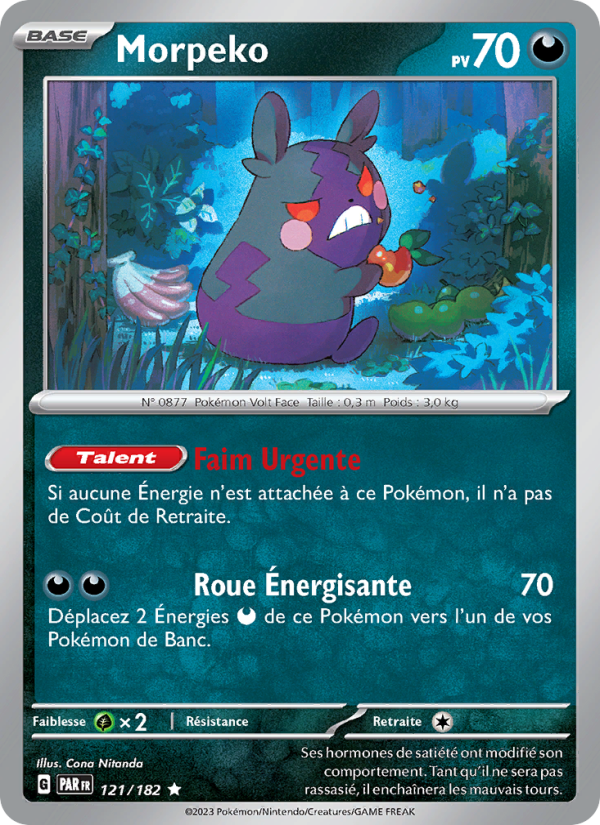 Morpeko 121 — Faille Paradoxe (French Pokémon TCG card)